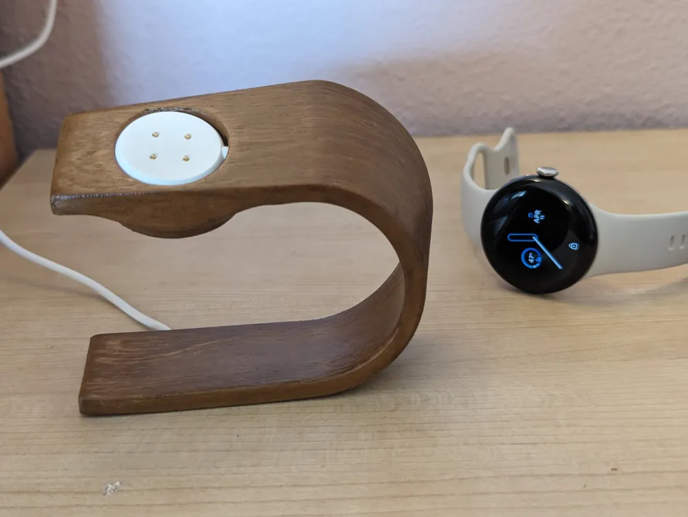 Wood Pixel Watch 2 Charger Stand, photo 2 of 4 - Wood Pixel Watch 2 Charger Stand Mobile & Device Accessories