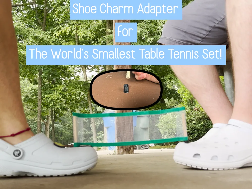 World's Smallest Table Tennis Shoe Charm Adapter