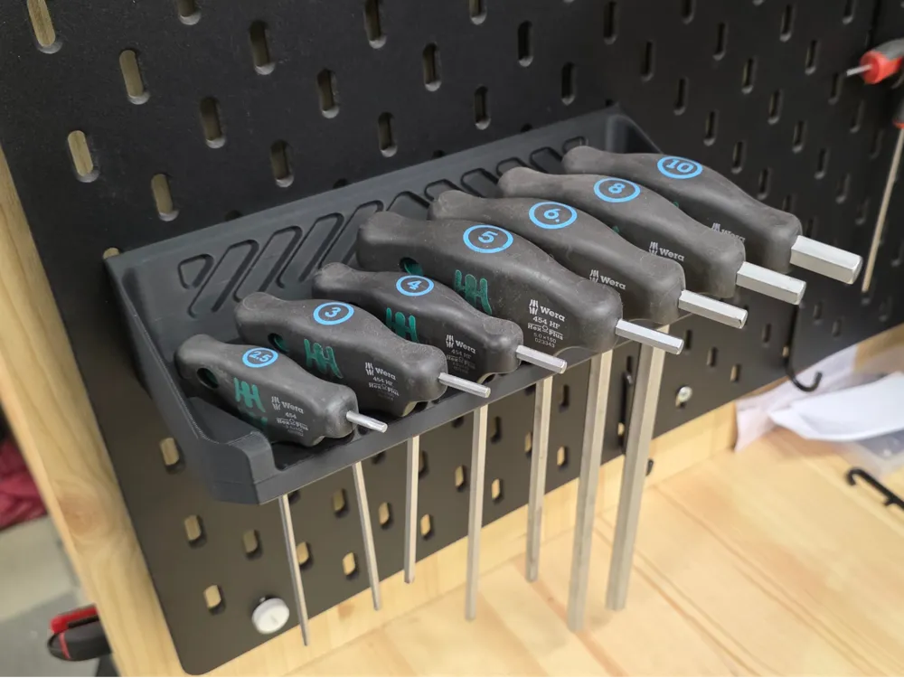 Wrea hex T handle holder for Ikeas Skadis pegboard - Organizers, in stock in India