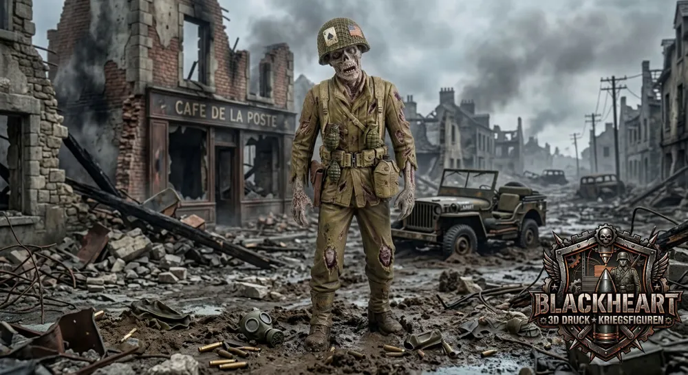WWII Amerikanischer Soldat Zombie 1:35, photo 2 of 4 - WWII Amerikanischer Soldat Zombie 1:35 Miniatures