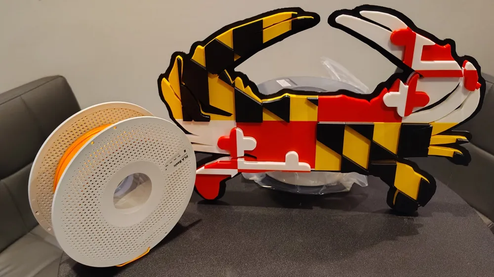 XL Maryland Flag Crab Wall Art and, photo 2 of 4 - XL Maryland Flag Crab Wall Art and Art