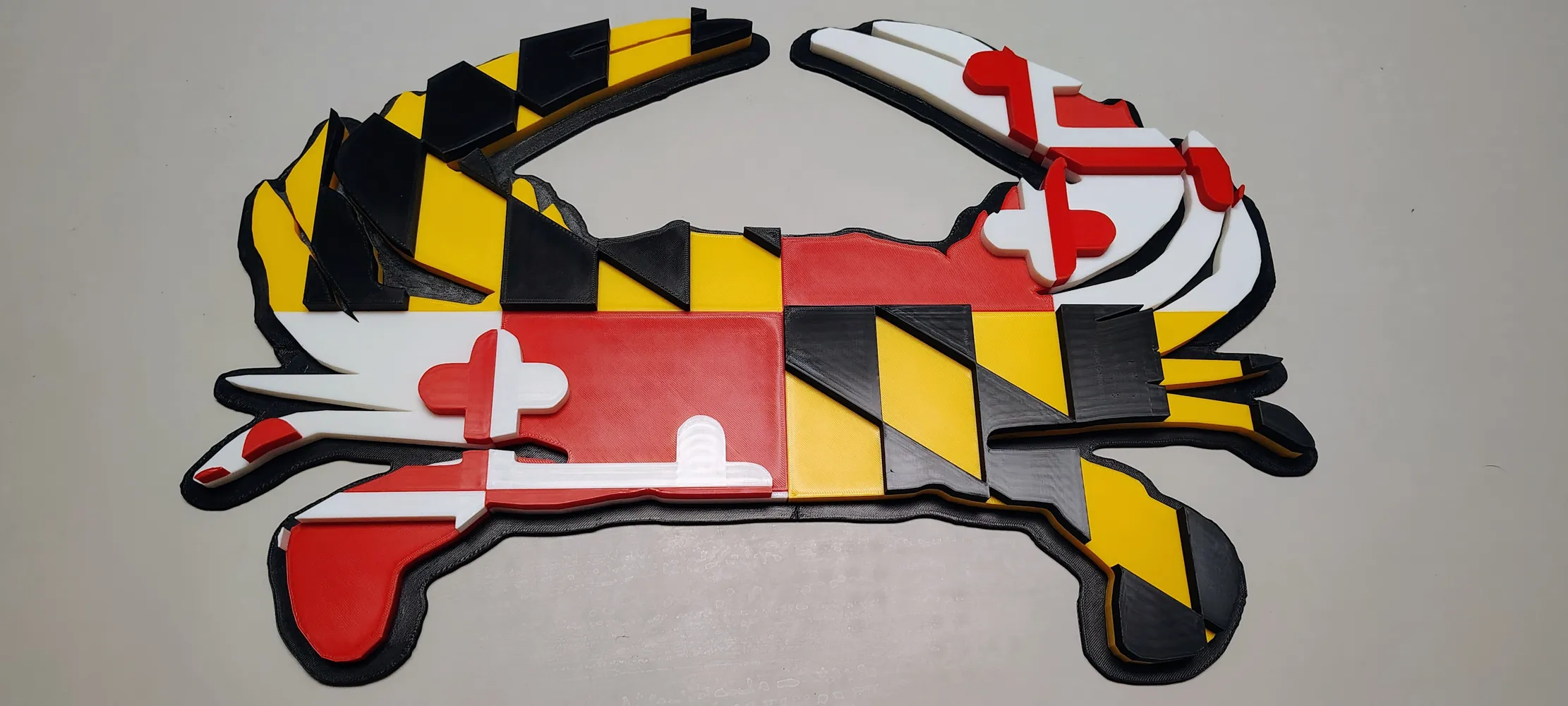 XL Maryland Flag Crab Wall Art and, photo 3 of 4 - XL Maryland Flag Crab Wall Art and Art