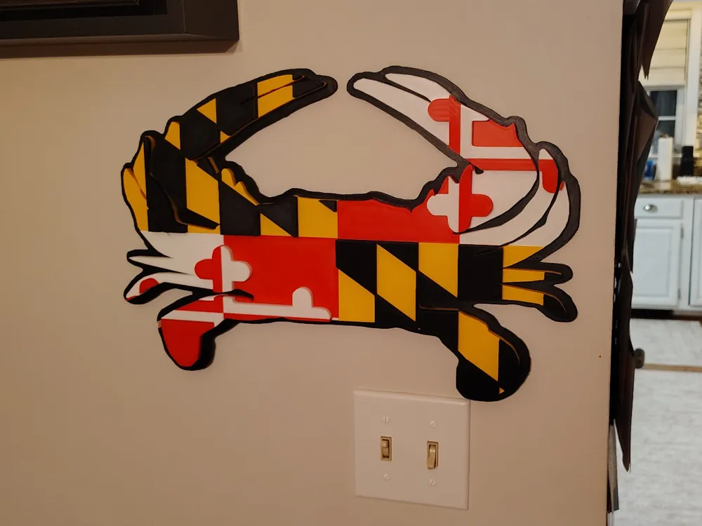 XL Maryland Flag Crab Wall Art and - 2D Art, in stock in India
