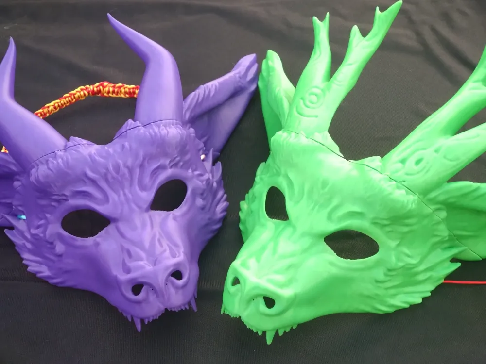 Year of the Dragon Masquerade Mask, photo 3 of 4 - Year of the Dragon Masquerade Mask Props & Cosplay