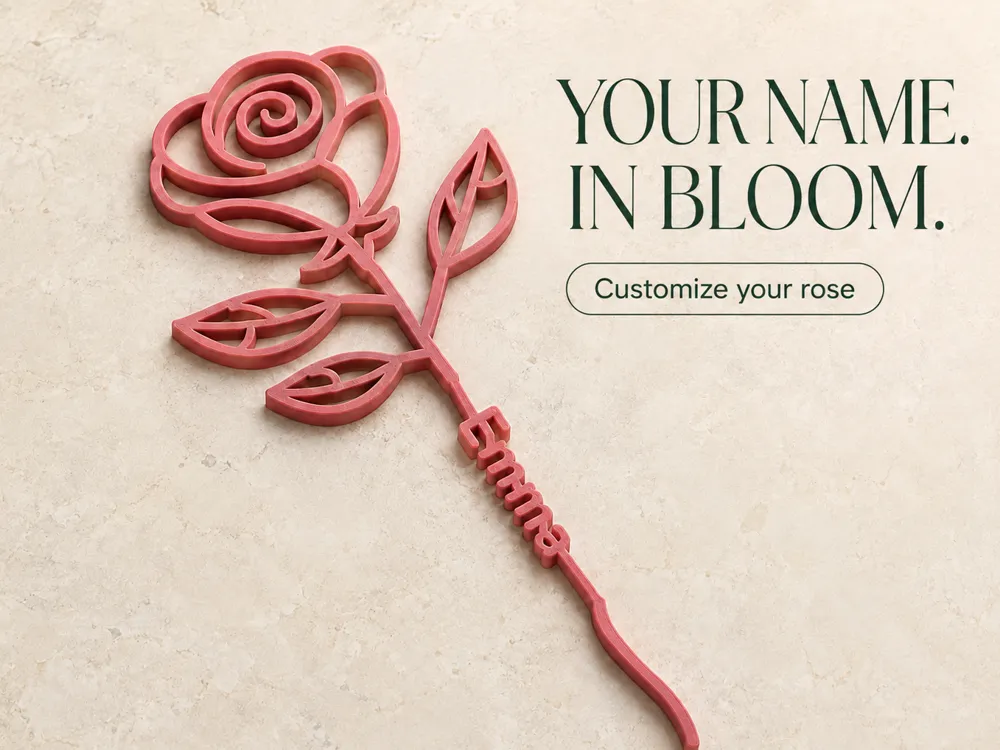 Custom Name Flower Ornament, photo 4 of 4 - Custom Name Flower Ornament Household