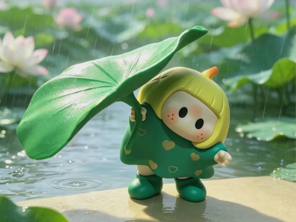 Yoyo Holding Lotus Leaf Figure