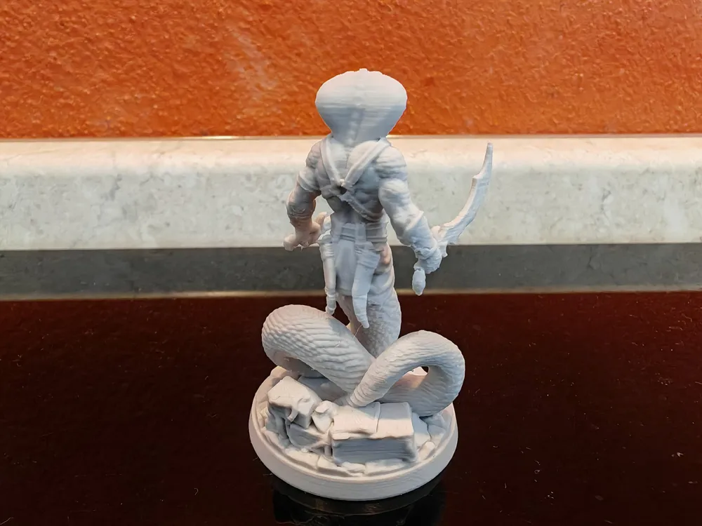 Yuan-Ti Malison - Cobra Serpentfolk Dual Duelist, photo 3 of 4 - Yuan-Ti Malison - Cobra Serpentfolk Dual Duelist Figurines & Collectibles