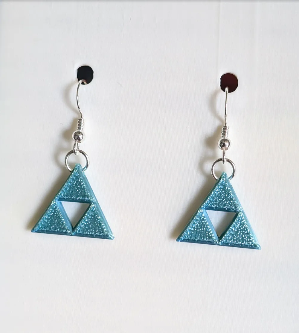 Zelda-Inspired Triforce Earrings, photo 2 of 4 - Zelda-Inspired Triforce Earrings Jewellery & Accessories