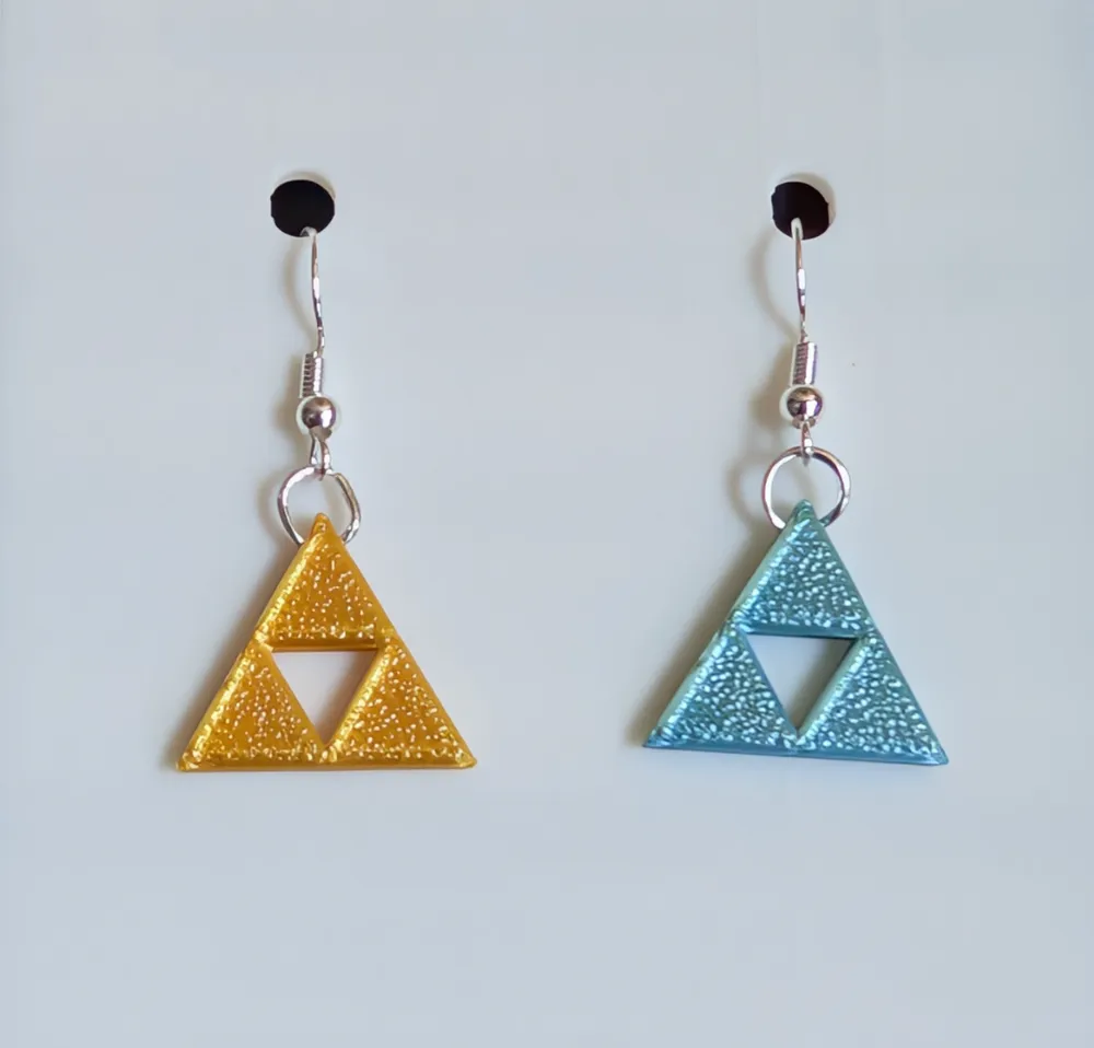 Zelda-Inspired Triforce Earrings, photo 3 of 4 - Zelda-Inspired Triforce Earrings Jewellery & Accessories