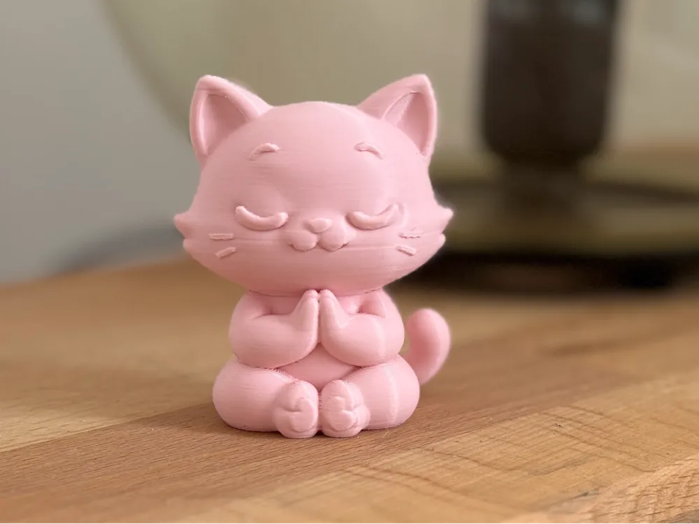 Zen Kitty, Meditating Cat in Lotus Pose