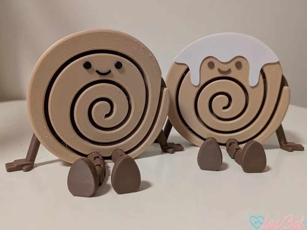 Zimti, Articulated Cinnamon Roll Shelf Sitter, photo 2 of 4 - Zimti, Articulated Cinnamon Roll Shelf Sitter Household