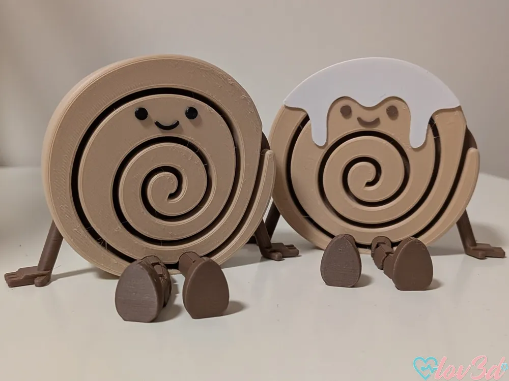 Zimti, Articulated Cinnamon Roll Shelf Sitter, photo 3 of 4 - Zimti, Articulated Cinnamon Roll Shelf Sitter Household