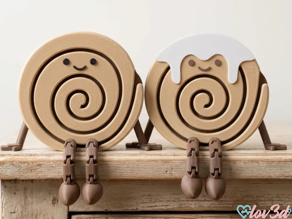 Zimti, Articulated Cinnamon Roll Shelf Sitter - Decor, in stock in India