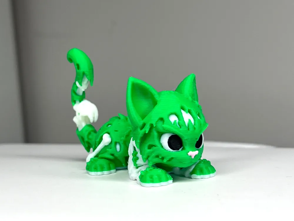 Zombie cat flexible toy halloween cat articulated, photo 2 of 4 - Zombie cat flexible toy halloween cat articulated Toys & Games